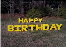 Happy Birthday Lawn Letters